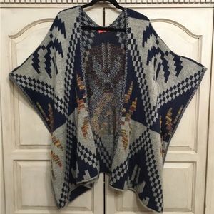 Lulumari Boxy,  Aztec, Tribal Print, Oversized Sweater Cardigan Size S/M